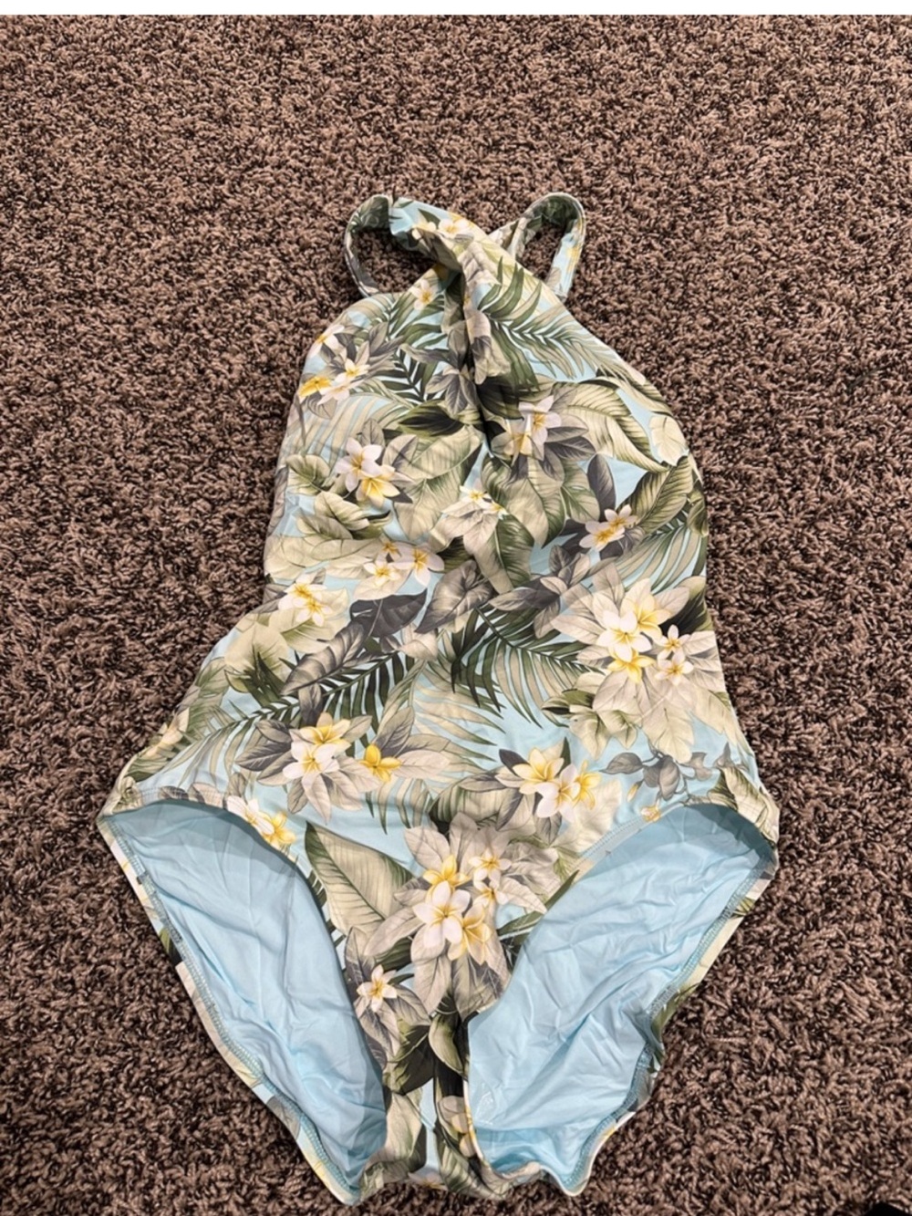 Tommy Bahama Tropical Green Floral One-Piece Swimsuit